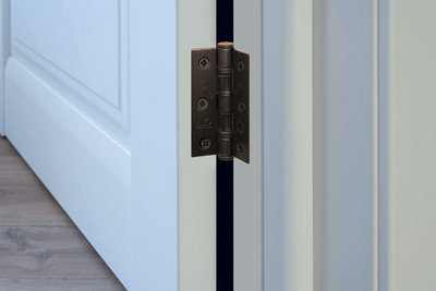 EAI - 3" Internal Door Hinges & Screws G7 FD30  - 76x50x2mm Square - Dark Bronze - Pack 4 Pairs