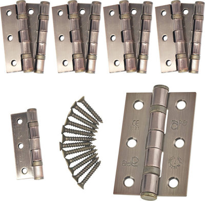 EAI - 3" Internal Door Hinges & Screws G7 FD30  - 76x50x2mm Square - Florentine Bronze Pack 5 Pairs Price Comparisons | Compare The Build