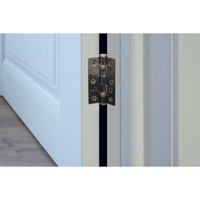 EAI - 3" Internal Door Hinges & Screws G7 FD30  - 76x50x2mm Square - Florentine Bronze
