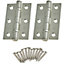 EAI - 3" Internal Door Hinges & Screws G7 FD30  - 76x50x2mm Square - Satin Nickel Plated