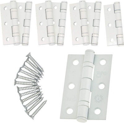 EAI - 3" Internal Door Hinges & Screws G7 FD30  - 76x50x2mm Square - White - Pack 4 Pairs Price Comparisons | Compare The Build