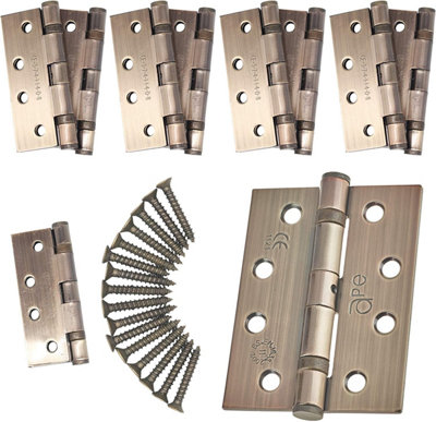 EAI - 4" Door Hinges & Screws G11 FD30/60 - 102x76x2.7mm Square - Florentine Bronze Pack of 5 Pairs Price Comparisons | Compare The Build