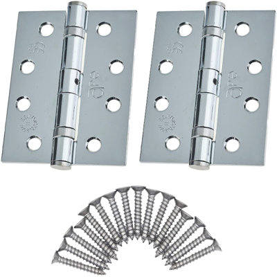 EAI 4" Door Hinges & Screws G11 FD30/60 102x76x2.7mm Square