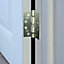 EAI - 4" Door Hinges & Screws G11 FD30/60  - 102x76x2.7mm Square - Satin Nickel Plated - Pack of 4 Pairs