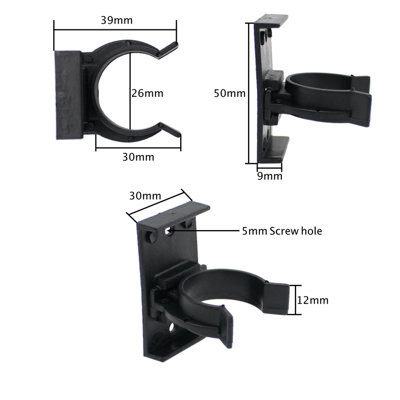EAI Adjustable Cabinet Feet Kitchen Base Unit Legs Furniture Plinth - 100-130mm - Black - Pack of 4