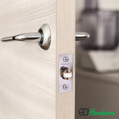 EAI - Adjustable Roller Catch Spring Loaded Latch Lock for Internal Doors - Nickel Plated