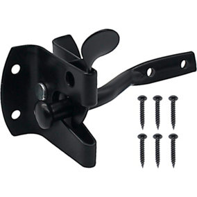 EAI - Automatic Garden Gate Latch with Fixings - 50mm 2" - Black