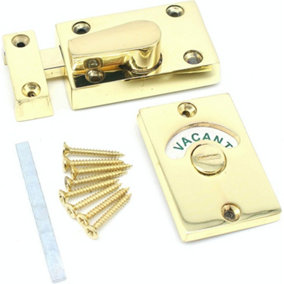 EAI - Bathroom Toilet Indicator Bolt Vacant/Engaged - Brass Plated