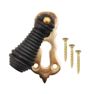 EAI - Beehive Wooden Keyhole Reeded Cover Escutcheon Black Ebony SOLD AS SINGLE