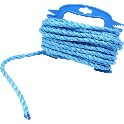 EAI - Blue Poly Twisted Strong Rope - 10mm x 10metres - Handy Winder