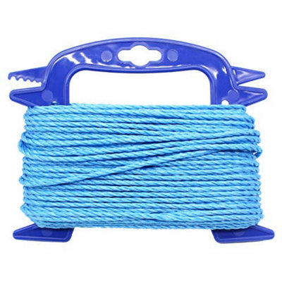 EAI - Blue Poly Twisted Strong Rope - 3mm x 30metres - Handy Winder