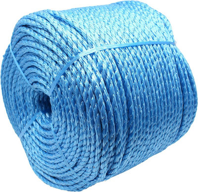 EAI Blue Rope Polypropylene Strong Poly  General Purpose Rope - 8mm x 220metres