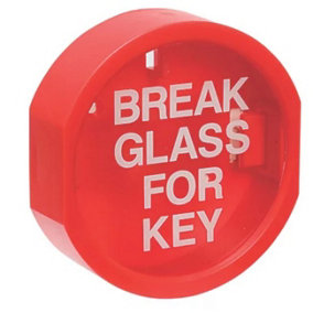 EAI - Break Glass Key Box - Plastic Screen - Red