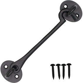 Cast Iron Black Cabin Hook HEAVY DUTY Door Eye Latch Catch Short/Long Gate  Shed