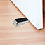 EAI Chrome Door Wedge Floor Foot Wedge With Black Rubber 120x30x32mm