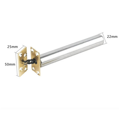 EAI Concealed Chain Door Closer Adjustable Spring Brass Square Forend