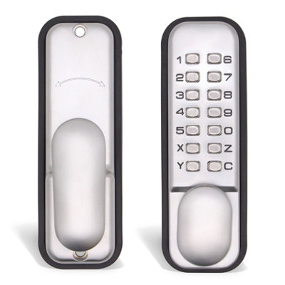 EAI Digital Code Lock Push Button Mechanical Quick Code Change Feature - Satin Chrome