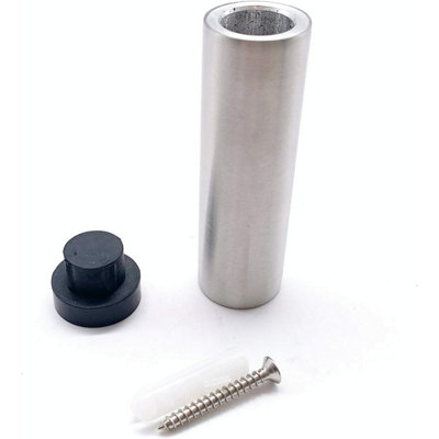 EAI Door Stop Buffer Wall Skirting Projection Doorstop 105mm Satin Stainless Steel Strong Concealed Fixings