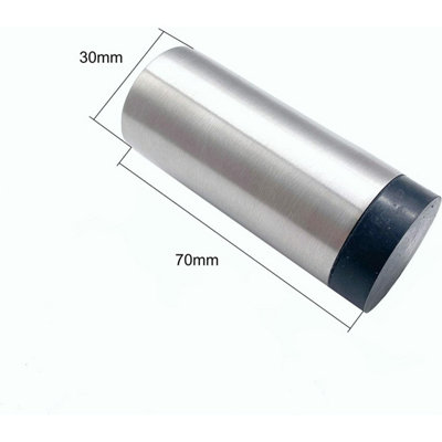 EAI Door Stop Buffer Wall Skirting Projection Doorstop 70mm Satin Stainless Steel Strong Concealed Fixing