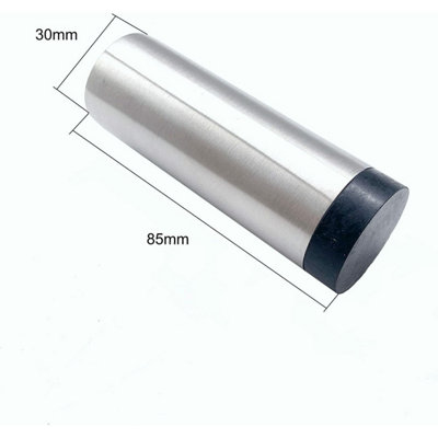 EAI Door Stop Buffer Wall Skirting Projection Doorstop 85mm Satin Stainless Steel Strong Concealed Fixings