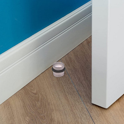 EAI - Door Stop Dome Solid Floor Mounted - Polished Chrome