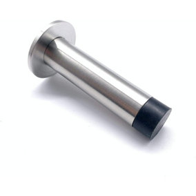 EAI - Door Stop Wall or Skirting Mounted - 78mm Projection - Satin Stainless Steel