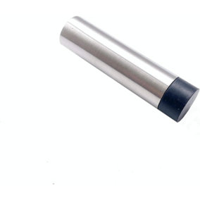 EAI - Door Stop Wall or Skirting Mounted Satin Stainless Steel 78mm Projection Concealed Fixing