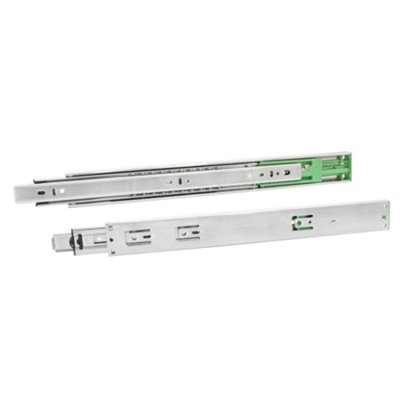 EAI Drawer Runner Soft Close Double Full Extension Runners 46x12.7mm Smooth Ball Bearings 45kg Max 400mm