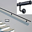 EAI - Easy Stair Banister Handrail Kit With Brackets Exterior / Interior - 2400mm - Matt Black