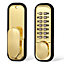 EAI ED20 Padle Push Button Hold Back Commercial Mechanical Digital Code Lock - Brass Finish