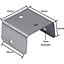 EAI Fence Panel Clips/Trellis Clip Bracket - 44mm - Galvanised - Pack of 10