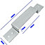 EAI Fence Panel Security Brackets Anti-Rattle Clips Concrete or Wooden 4 Inch x 4 Inch Posts Galvanised Steel Pack of 10
