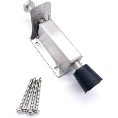 EAI Foot Operated Door Holder and Stopper 140mm Stainless Steel