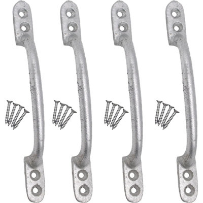 EAI Gate Pull Handle Shed Sash Hot Bed Handle - 6" - Hot Dip Galvanised - Pack of 4