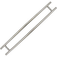 EAI Guardsman Back To Back Entrance Inline Pull Handles - 1200x32mm - Satin Stainless Steel