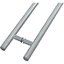 EAI Guardsman Back To Back Entrance Inline Pull Handles - 1800x32mm 1600mm Bolt Centres - Satin Stainless Steel