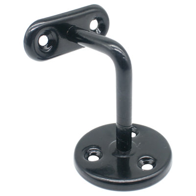 EAI Handrail Bracket Black Pack 3 Banister Brackets Stair Banister Wall Handrail 63mm