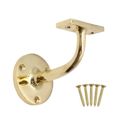 EAI Handrail Bracket Polished Chrome Pack 4 Banister Brackets Stair Banister Wall Handrail 63mm