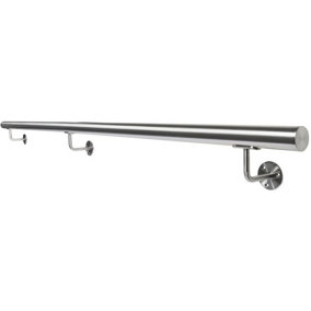 EAI - Handrail Kit Grab Rail Bar for Entrances - 2000mm - Grade 304 Satin Stainless Steel