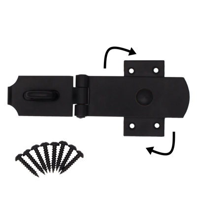 EAI - Hasp & Staple Swivel Pattern Heavy Duty - Black - 210x55mm