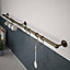 EAI Kitchen Tool Holder Utensil Hanging Rack Storage Rail Kit 8 Hooks & Fixings 1000x19mm Antique Brass
