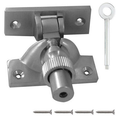 EAI Locking Brighton Sash Fastener - 60mm - Satin Chrome