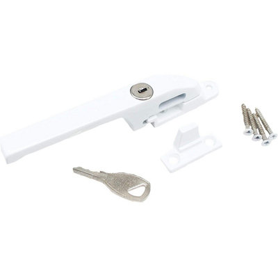 EAI Locking Window Fastener - 142mm - White | DIY at B&Q