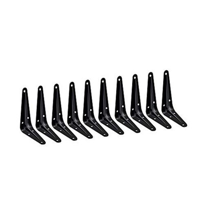 EAI London Shelf Bracket 100x75x29x1mm Black Pack of 10 DIY