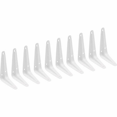 EAI - London Shelf Bracket - 100x75x29x1mm - White - Pack of 10