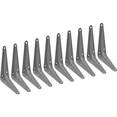 EAI London Shelf Bracket 125x100x35x1mm Silver Pack of 10 DIY at B&Q