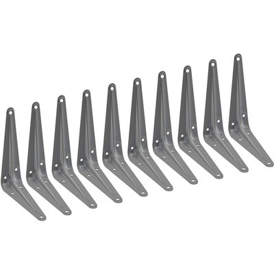 EAI - London Shelf Bracket - 125x100x35x1mm - Silver - Pack of 10