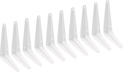 EAI - London Shelf Bracket - 125x100x35x1mm - White - Pack of 10