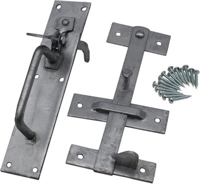 EAI - Medium Suffolk Thumb Latch With Fixings - 205 x45mm - Galvanised ...