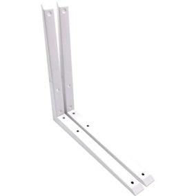 EAI - Mitre Shelf Bracket - 200 x 200mm - White - Pack of 2
